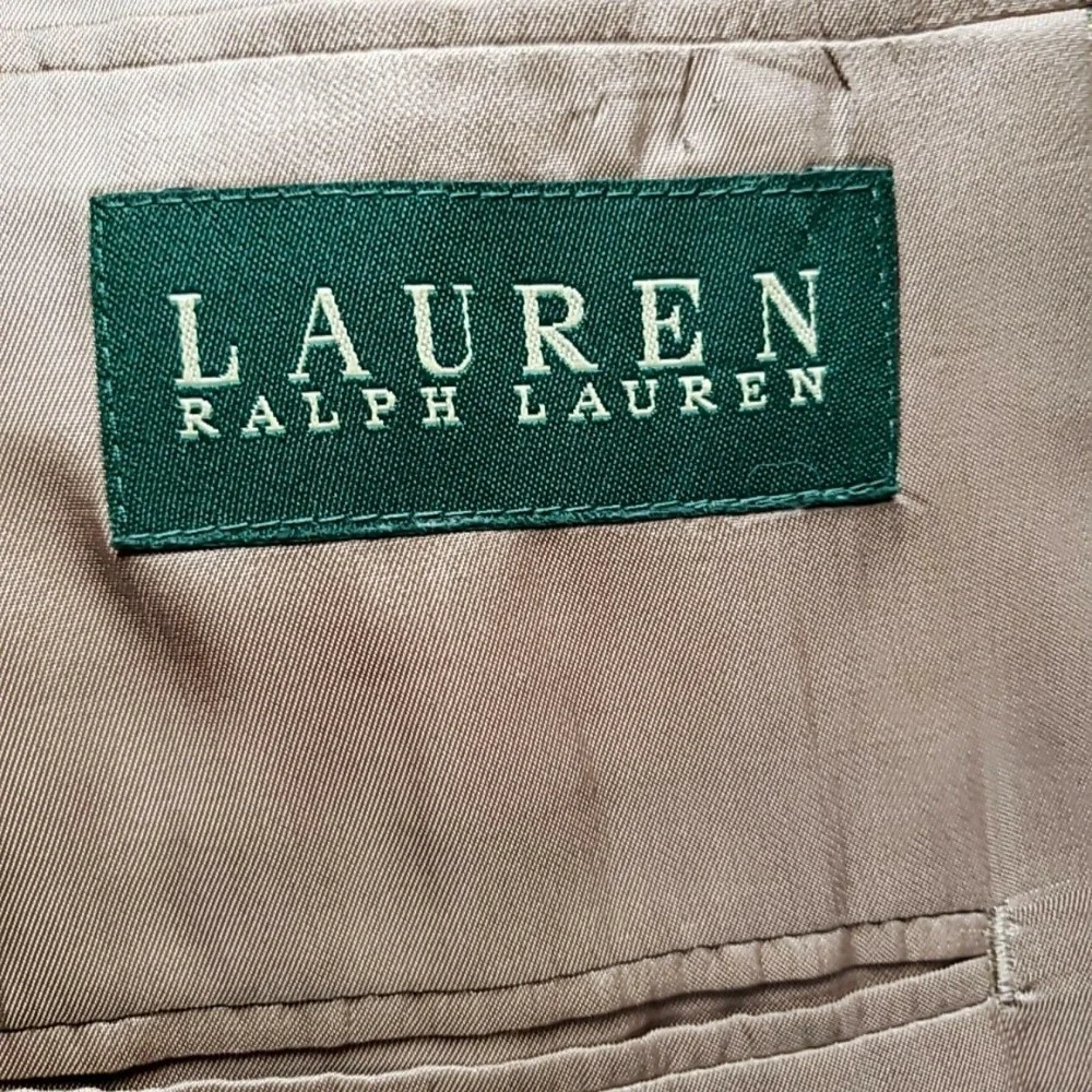 Lauren Ralph Lauren Blazer Mens 42R Brown Check Silk Wool Sport Coat Jacket